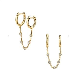 Double Huggie 14K Plated Dangle Earrings Mejuri